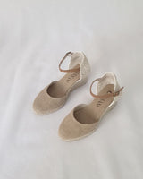 Alpargatas Cuña Media Textil Beige