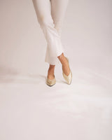 bailarinas piel metalizada dorada cassani shoes made in spain