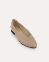 Bailarinas en piel beige made in Spain