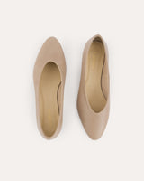 Bailarinas en piel beige made in Spain