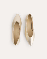 bailarinas piel metalizada dorada cassani shoes made in spain