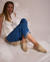 Alpargatas Planas Serraje Beige