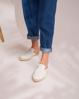 Alpargatas Planas Serraje Blanco