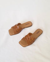 Sandalias Planas Cruzadas Piel Cuero