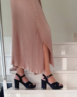 sandalias negras con plataforma