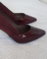 Stilettos charol ante burdeos Cassani Made in Spain