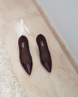 Stilettos charol ante burdeos Cassani Made in Spain