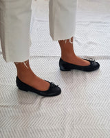 bailarinas negras animal print fabricadas y diseñadas en España