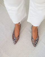 Bailarinas animal print serpiente marrón Made in Spain