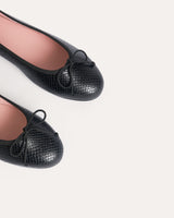 bailarinas negras animal print fabricadas y diseñadas en España