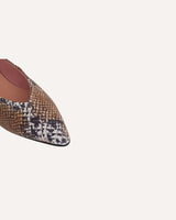 Bailarinas animal print serpiente marrón Made in Spain