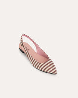 bailarinas rayas granates destalonadas made in spain