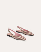 bailarinas rayas granates destalonadas made in spain