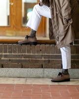 Zapatos de cordones de mujer piel color topo. Cassani Made in Spain