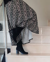 Botas altas negras caña elástica. Fabricadas y diseñadas en España de forma sostenible