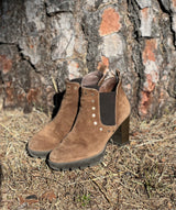 botines chelsea camel con plataforma track