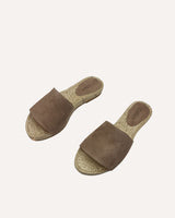 Sandalia Plana Pala Serraje Topo