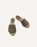 Sandalia Plana Pala Serraje Topo