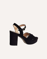 sandalias cruzadas con plataforma y tacón ancho made in Spain