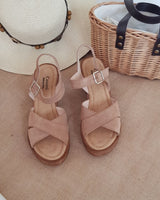 Sandalias Madeira Camel Plataforma