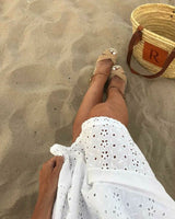 alpargatas Cassani cuña media pala cruzada beige