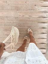 alpargatas Cassani cuña media pala cruzada beige