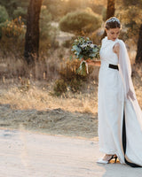 zapatos de salón Cassani en piel blanca y negra ideal bodas