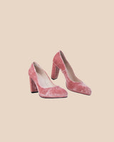 zapatos de salón altos tacón ancho y plataforma