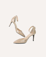 Stilettos Cassani cómodos y con estilo. Zapatos de salón atados al tobillo. Con tacón fino de 7 cm de altura.