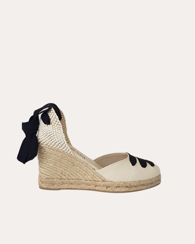 Alpargatas Cuña Cintas Alpargatas Alpargatas Picón Cuña Tostado