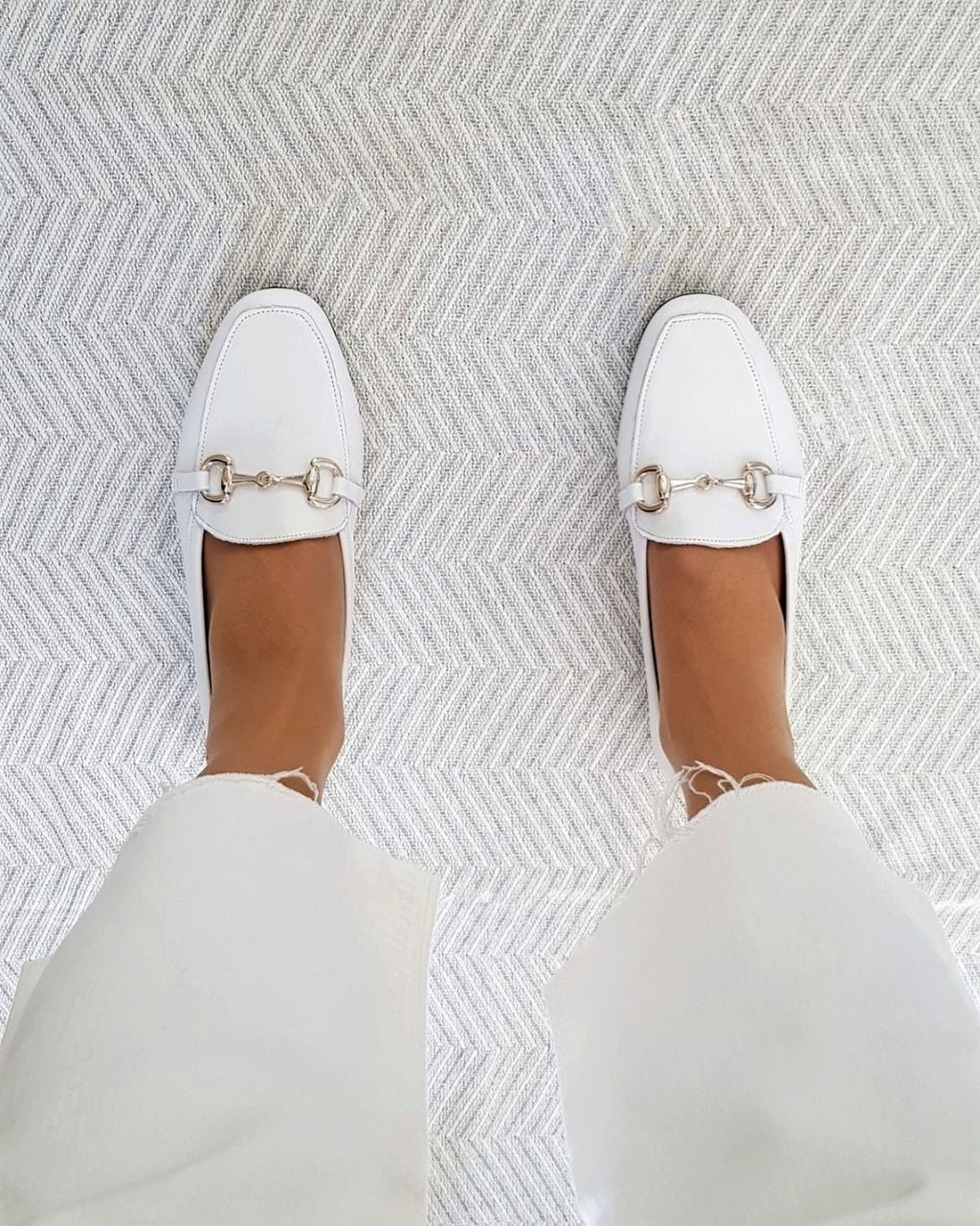 Mocasines Piel Blancos –