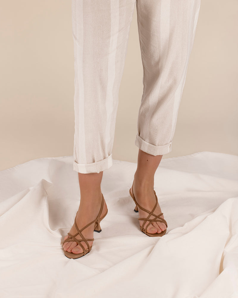 Sandalias Tiras Piel Cuero