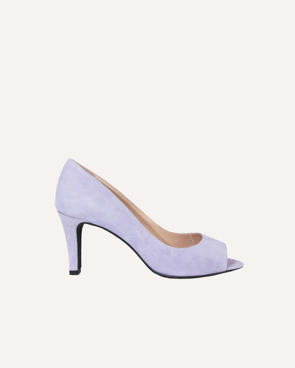 Peep toes ante lila fabricado en España. Comodidad, estilo y tendencia